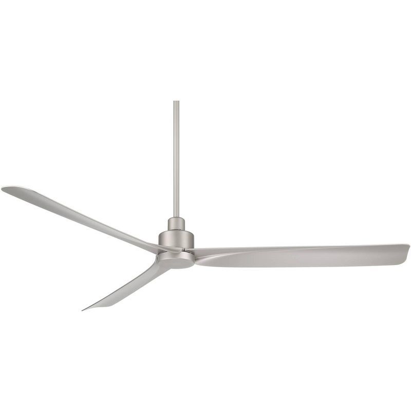 Sailplane 60" Silver Modern Industrial Ceiling Fan with Remote