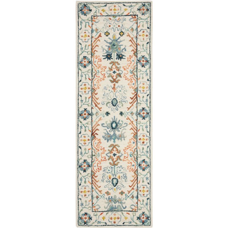 Aspen Blue and Ivory Hand-Tufted Wool Area Rug