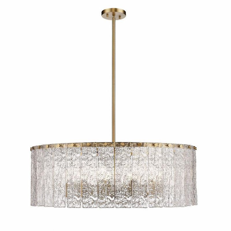 Modern Gold 32.5" Glass LED Chandelier