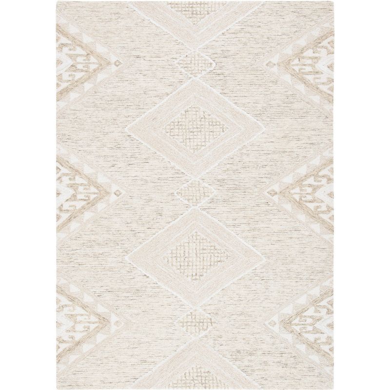 Casablanca Gold and Sage Hand-Tufted Wool Shag Rug