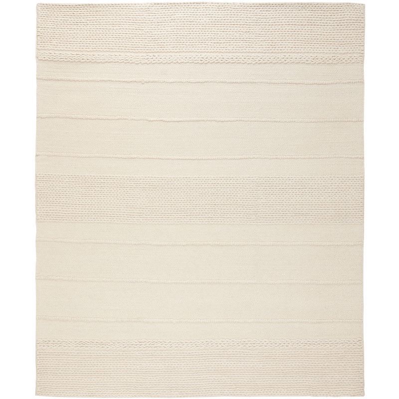 Ivory Hand-Tufted Wool Area Rug 6' x 9'