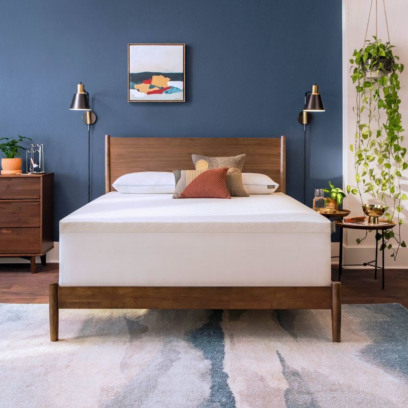 TEMPUR-Cloud 2-Inch White Memory Foam Queen Mattress Topper