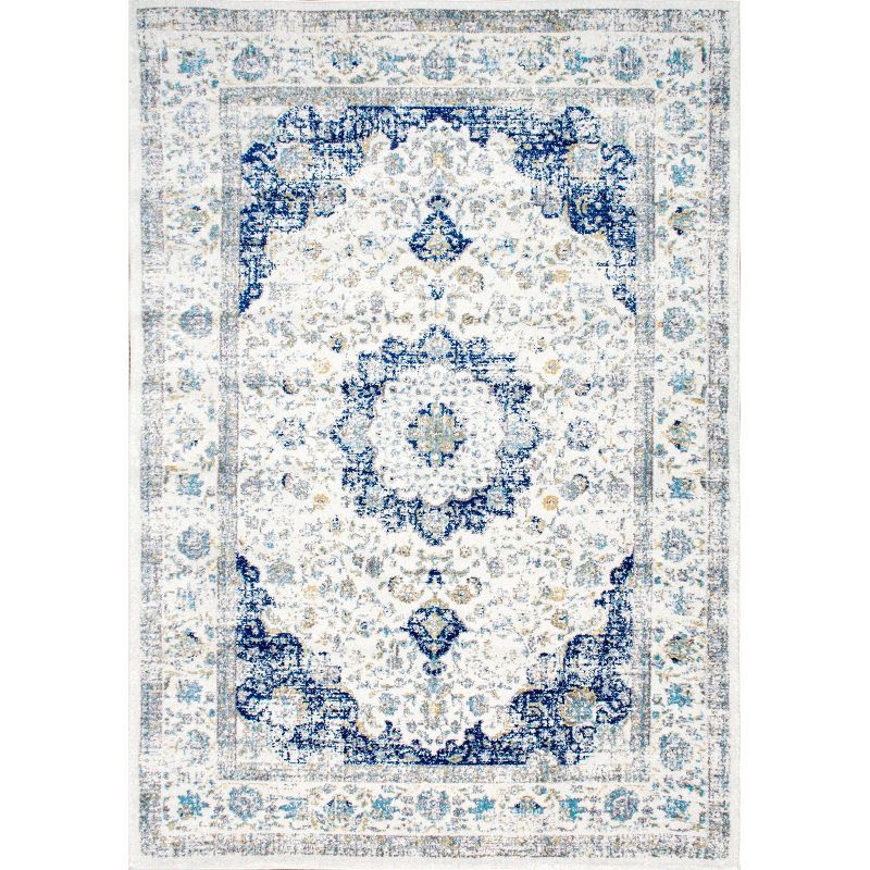 Reversible Verona Vintage Persian Style Blue Area Rug