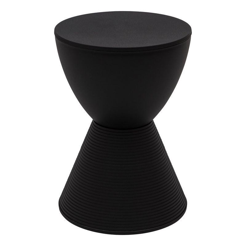 Boyd 12" Modern Round Black Plastic Versatile Side Table