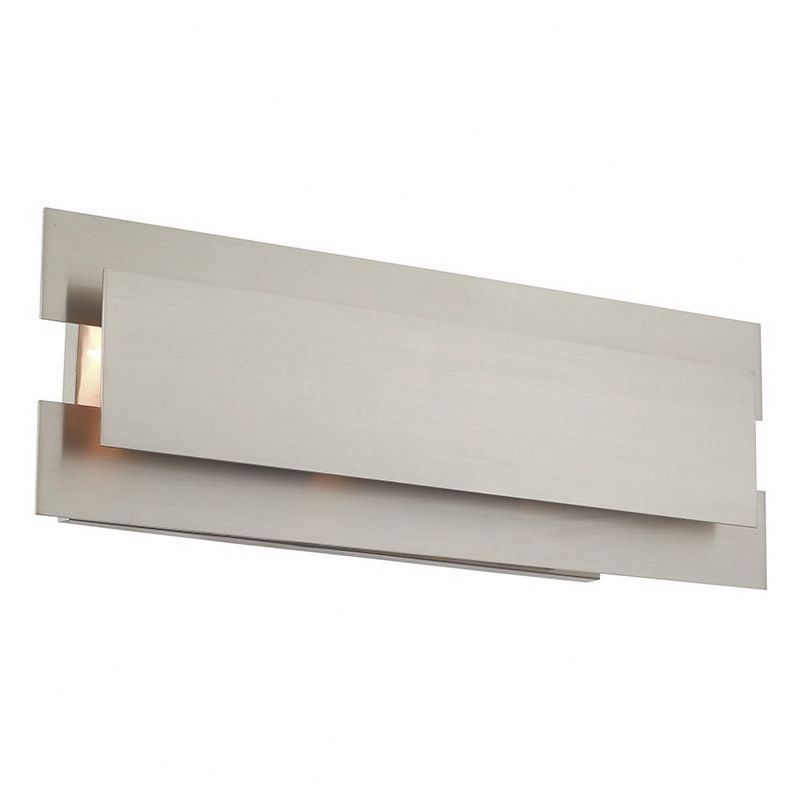 Modern Brushed Nickel 3-Light Vanity Wall Sconce