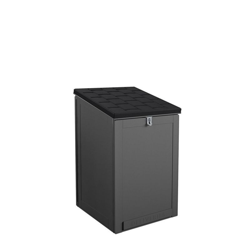 Gray and Black Lockable Outdoor Storage Deck Box