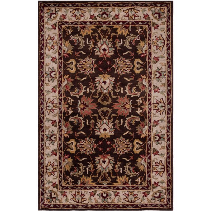Elegant Heritage Blue Wool 4' x 6' Hand-Tufted Area Rug