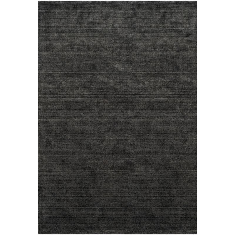 Graphite Hand-Knotted Wool and Viscose 6' x 9' Area Rug