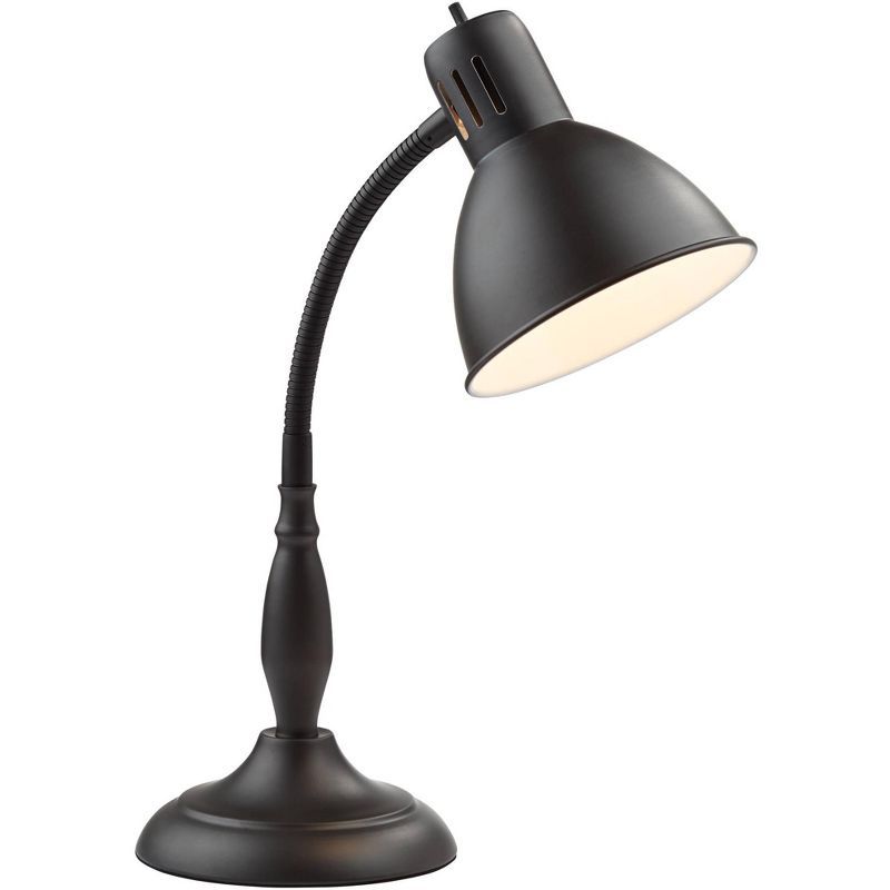 Adjustable Arc Kids Desk Lamp in Dark Bronze with Gooseneck