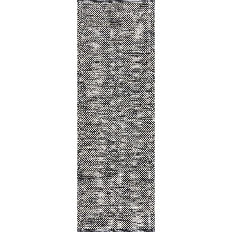 Handcrafted Gray Cotton Artisanal Area Rug 31"x7"