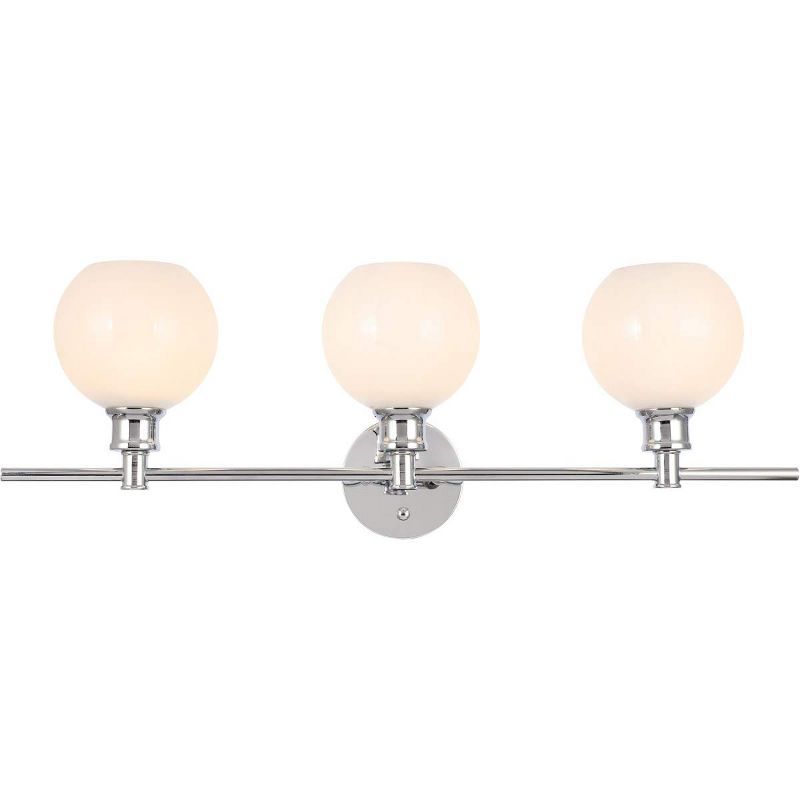 Collier 3-Light Chrome and Frosted Glass Wall Sconce