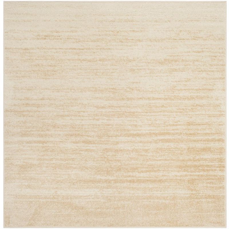 Champagne Cream Elegance 8'x8' Square Synthetic Area Rug