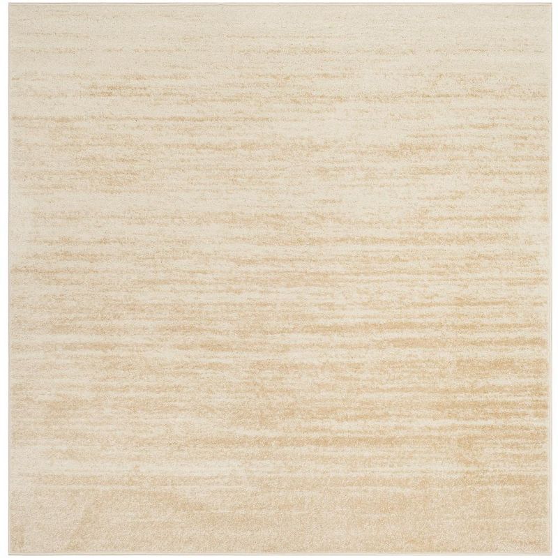 Champagne Cream Elegance 8'x8' Square Synthetic Area Rug