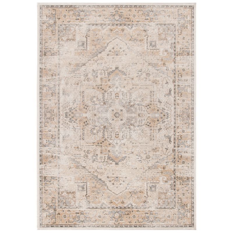 Atlas Camel & Stone Easy-Care Viscose Area Rug - 3'3" x 5'3"