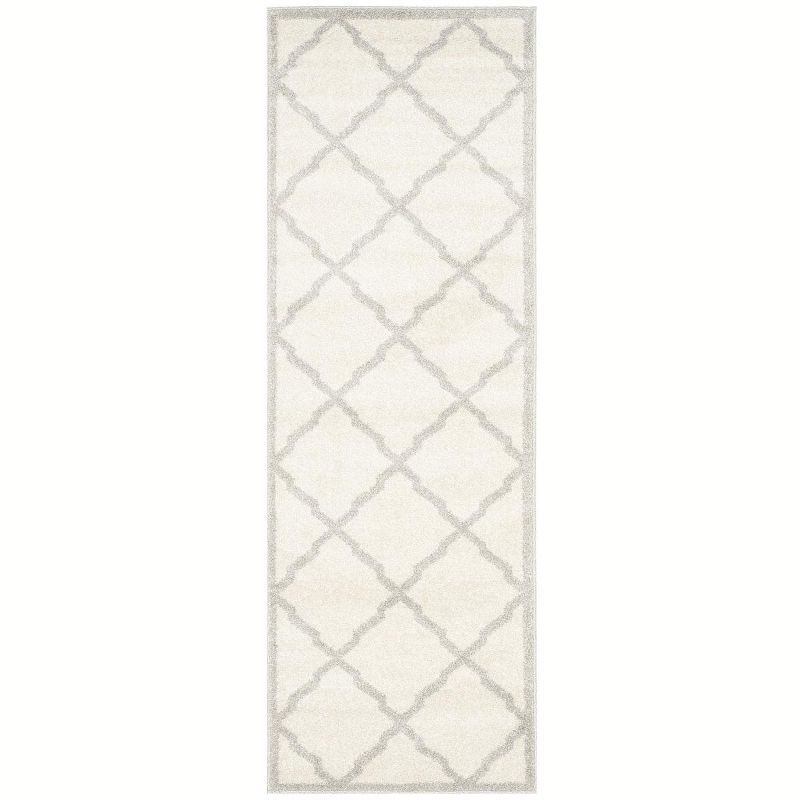 Reversible Easy-Care Synthetic Gray Area Rug - Handmade & Washable