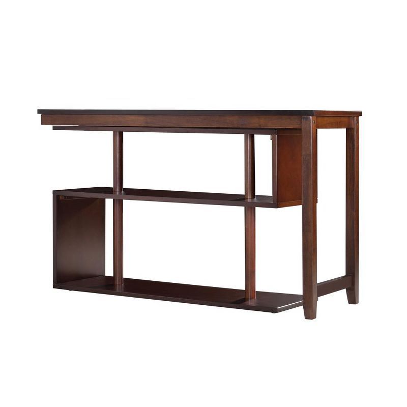 Classic Mahogany and White Foldable Swing Out Desk