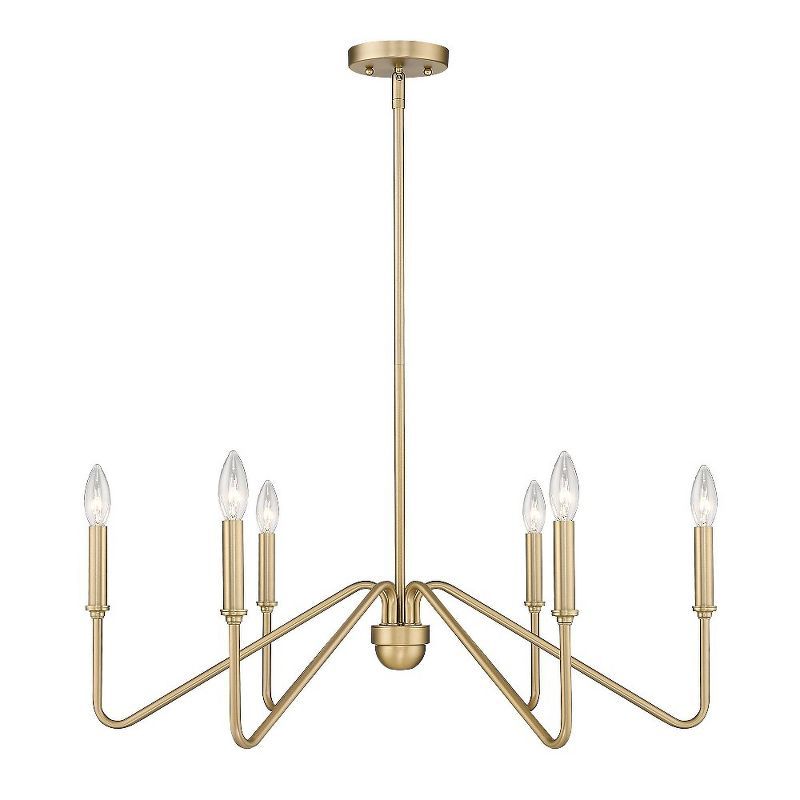 Kennedy Brushed Champagne Bronze 6-Light Chandelier