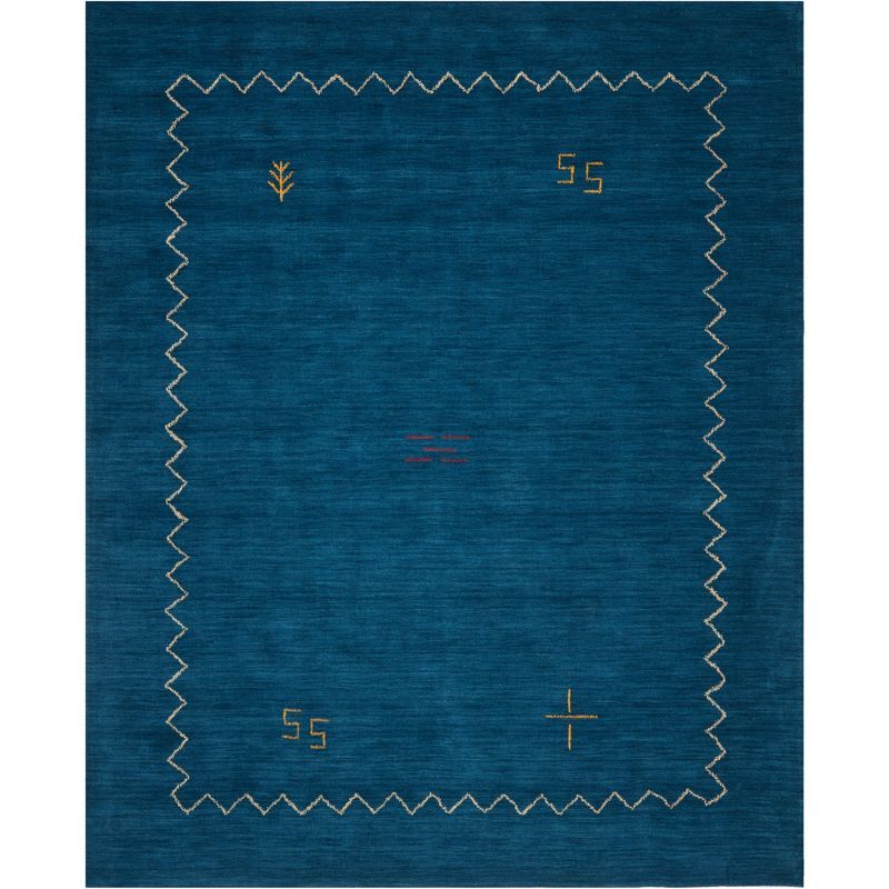 Hand-Knotted Himalaya Blue Wool 8' x 10' Area Rug