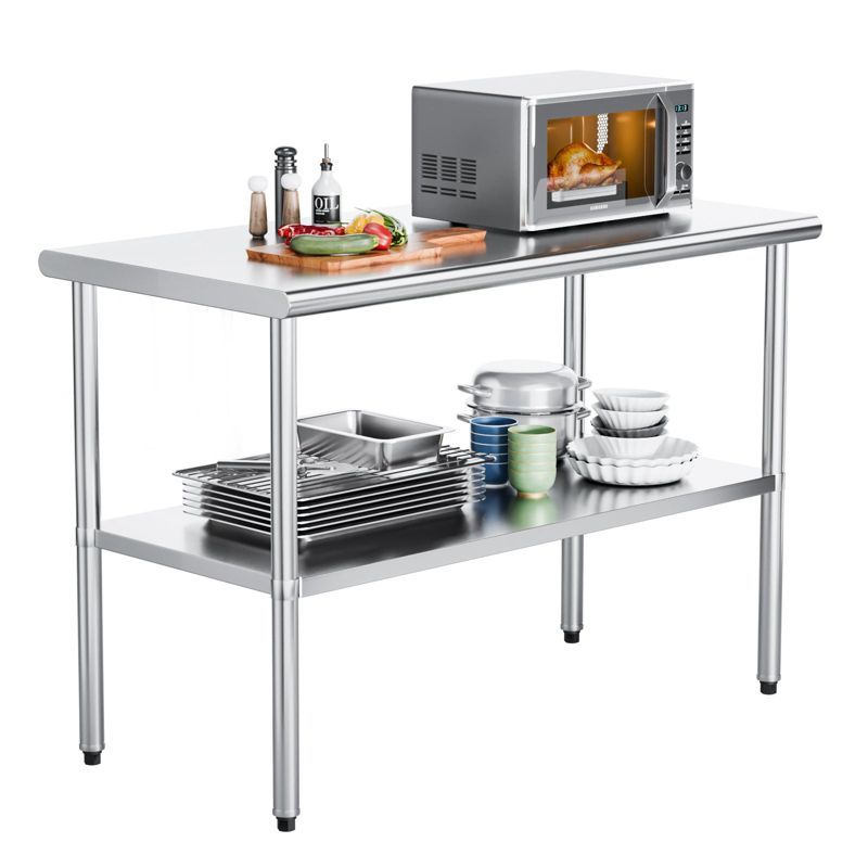 30'' x 24'' Stainless Steel Kitchen Work Table with Adjustable Undershelf