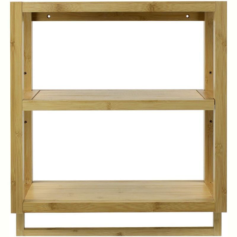 Sorbus Natural Bamboo 3-Tier Wall Mounted Shelf