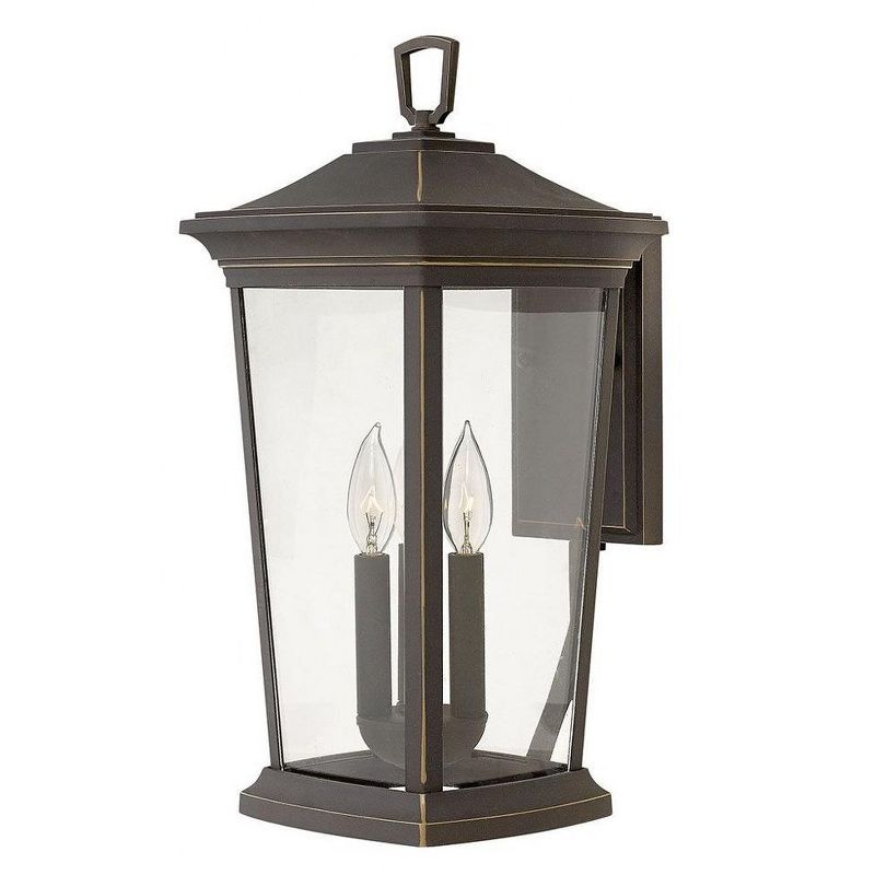 Elegant Bromley 3-Light Oil Rubbed Bronze Outdoor Wall Lantern