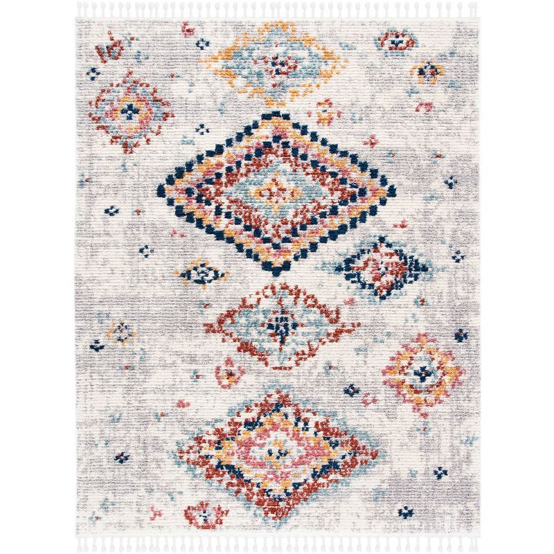 Ivory Diamond Bliss 8' x 10' Easy Care Synthetic Area Rug