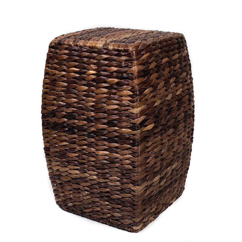 Hand-Woven Seagrass Rectangular Accent Stool