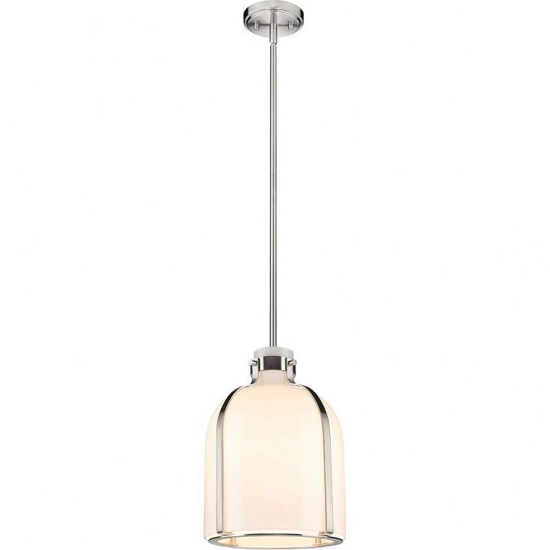 Pearson Brushed Nickel 1-Light LED Pendant with Glass Shade