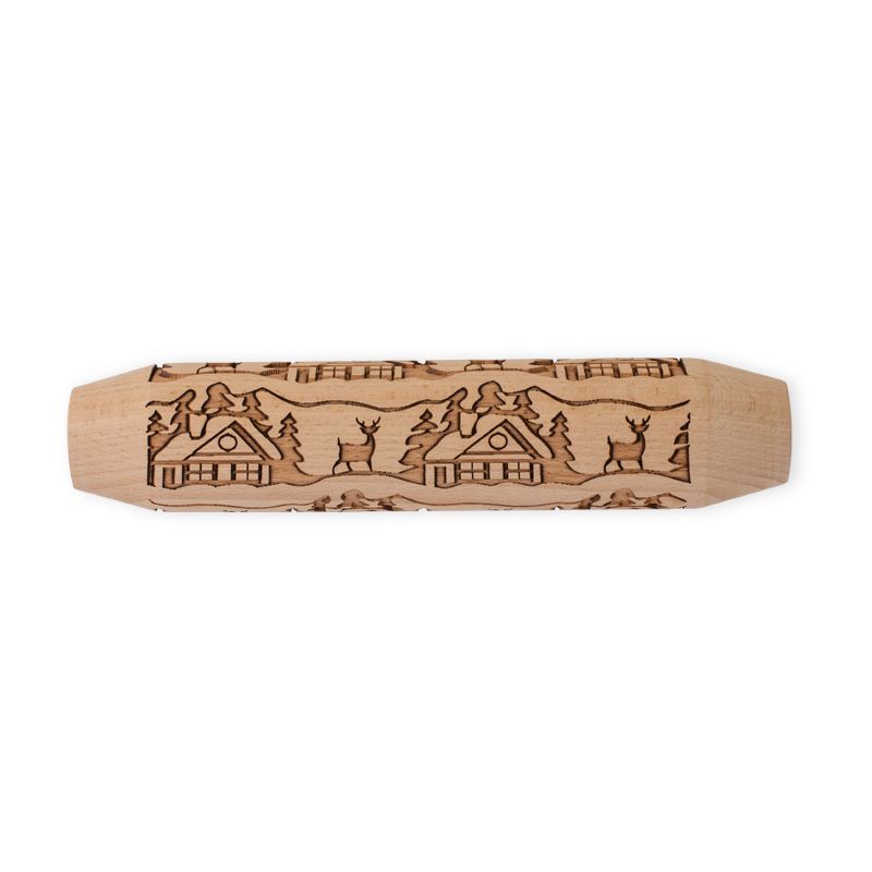 Beechwood Woodland Cottage Embossing Rolling Pin