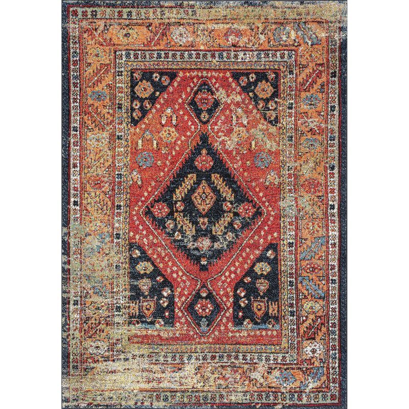 Floral Bliss Multicolor Synthetic 2x3 Indoor/Outdoor Rug