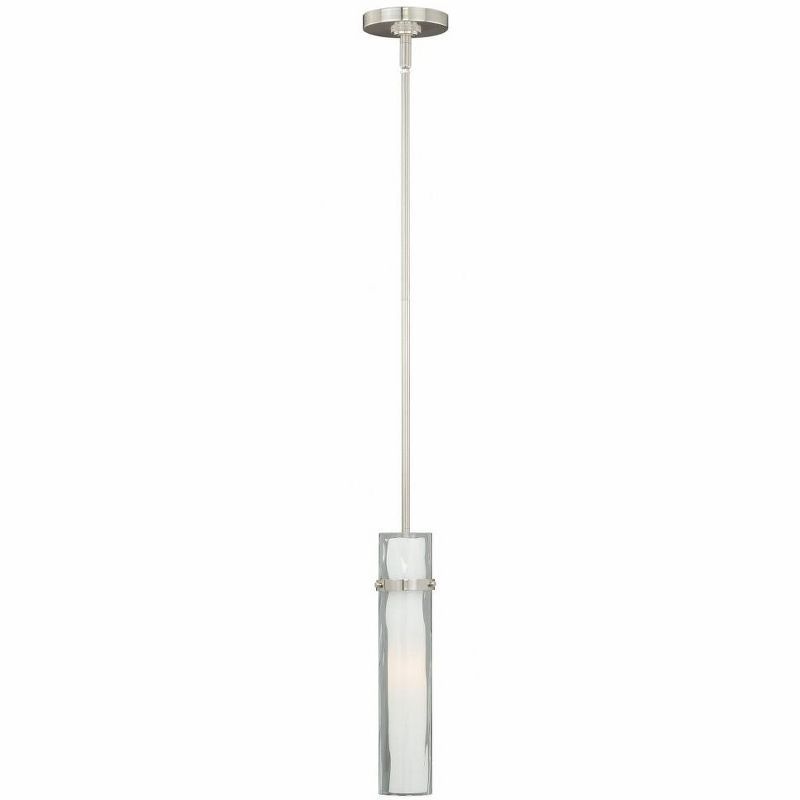 Satin Nickel Mini Pendant with Frosted Glass Shade