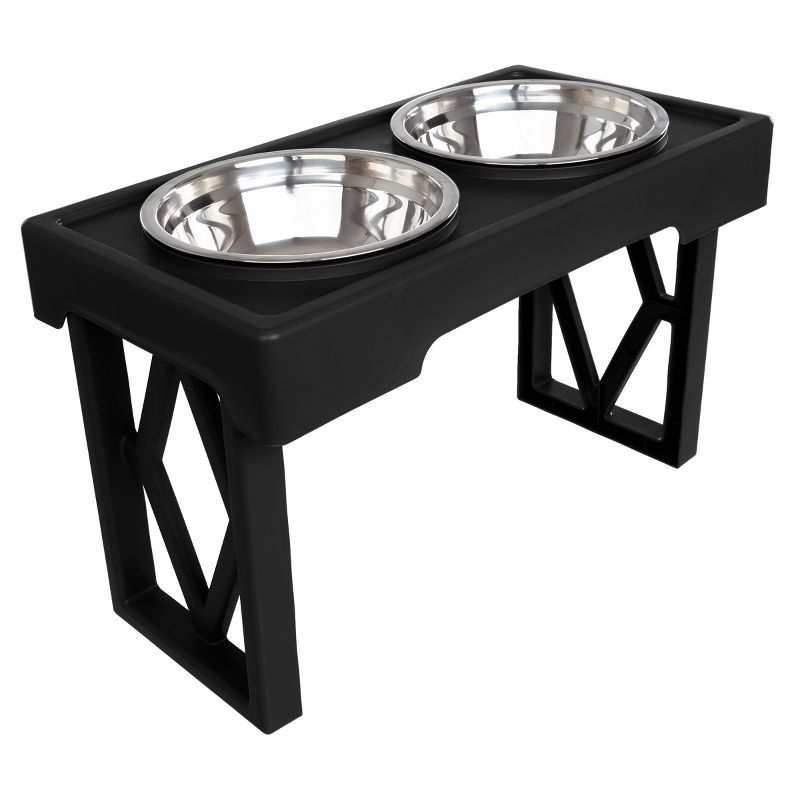 PETMAKER 2 Dog Bowls with Adjustable Stand