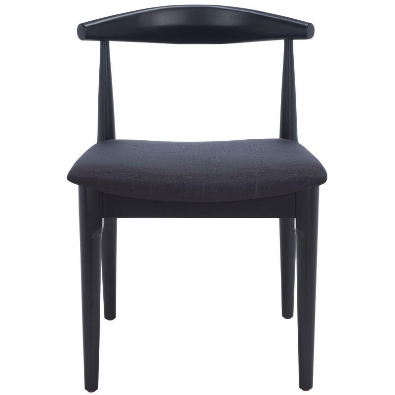 Lionel Retro Black Upholstered Wood Dining Chair Set