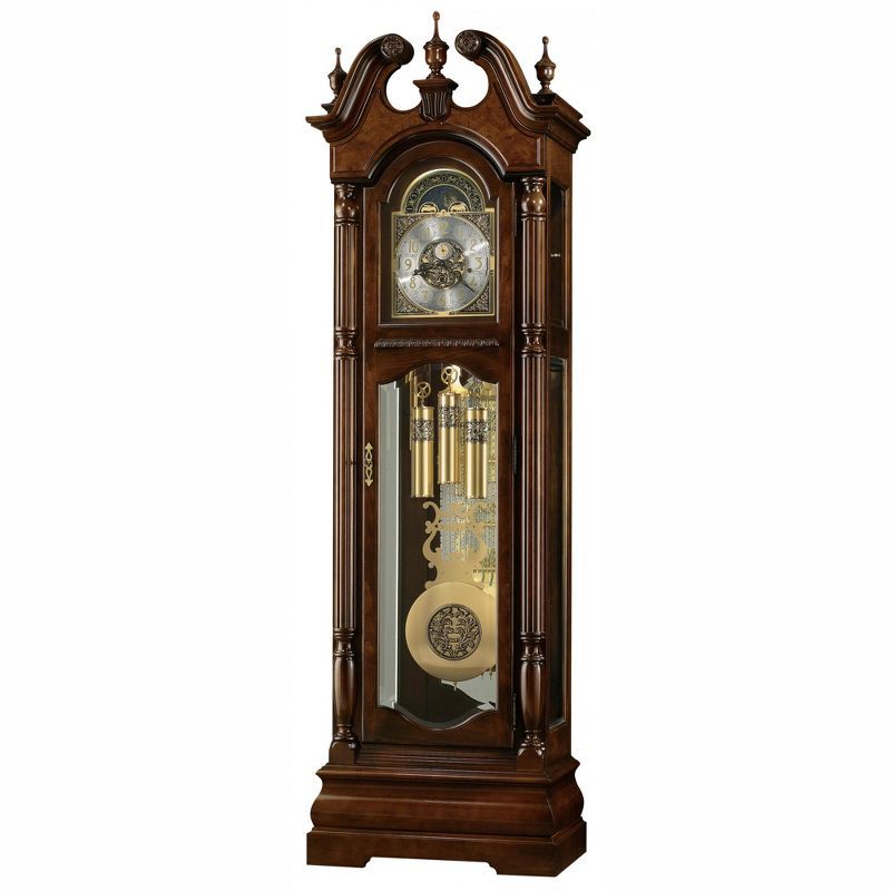 Edinburg 90.75" Cherry Bordeaux Traditional Grandfather Clock