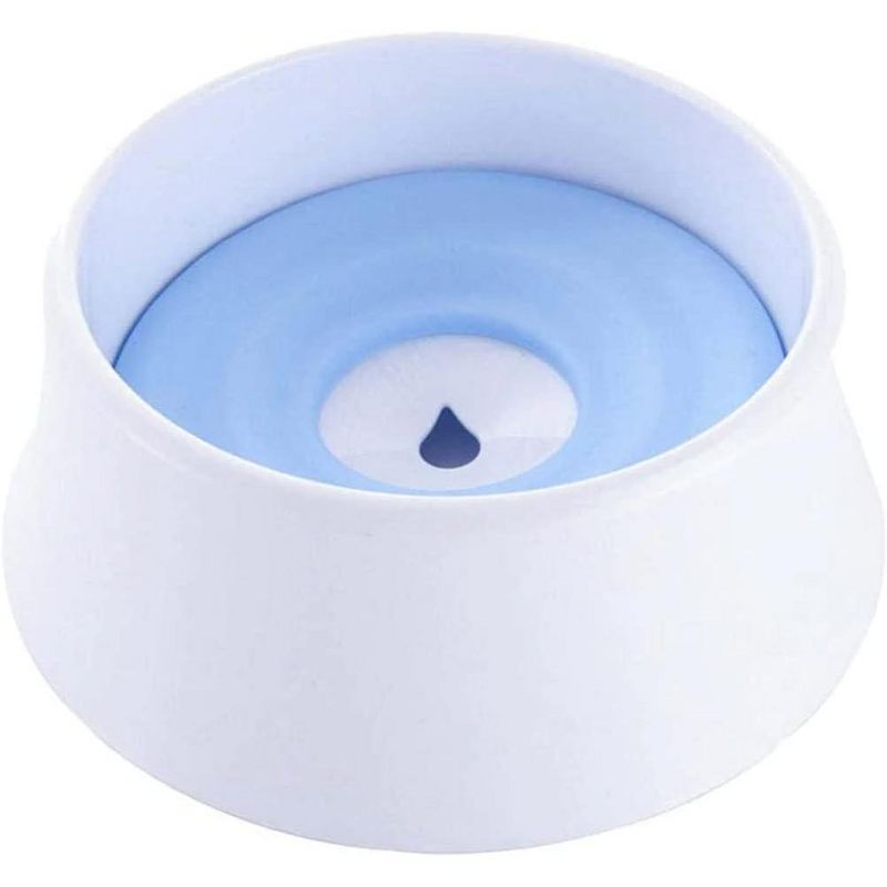 Blue and White Anti-Spill Floating Pet Water and Food Bowl