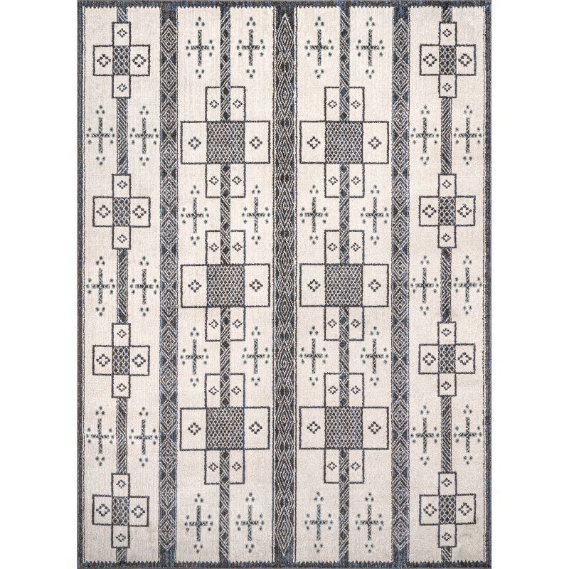 Erika 8' x 10' Gray Synthetic Bohemian Area Rug