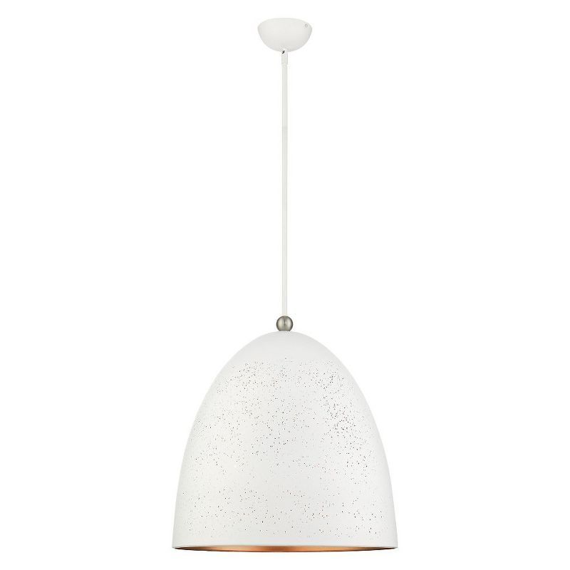 White and Brushed Nickel Mini Pendant Light