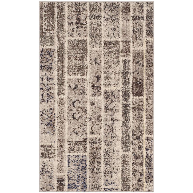 Monaco Beige Multicolor 3' x 5' Synthetic Area Rug