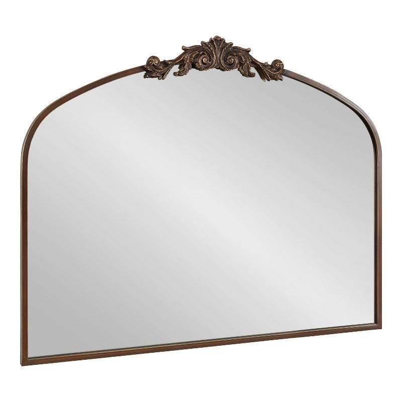 Arendahl Traditional Bronze Arch Wall Mirror with Ornate Crown