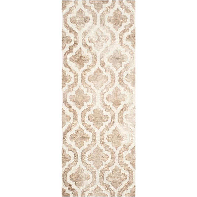 Luxe Beige and Ivory Hand-Tufted Wool Area Rug - 27"x5"