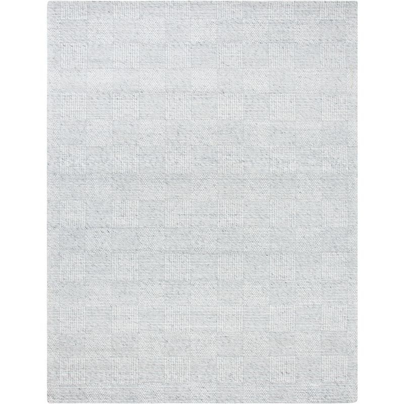 Elegance Gray Geometric 9' x 12' Handwoven Wool Area Rug