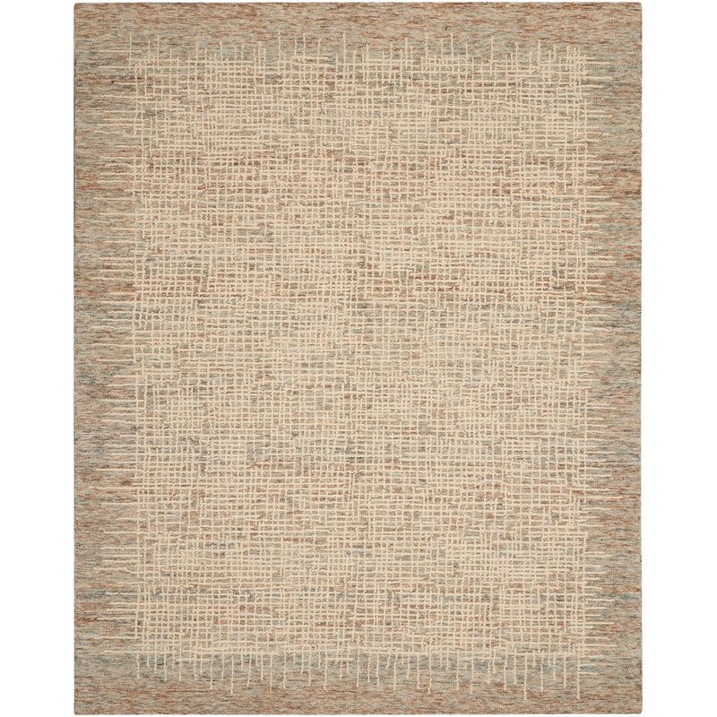 Hand-Tufted Rustic Beige Multi Wool 8' x 10' Area Rug