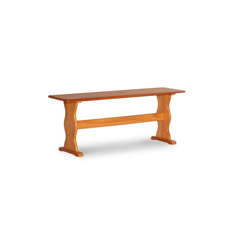 Honey Pine Finish 47'' Traditional Kitchen Nook Bench