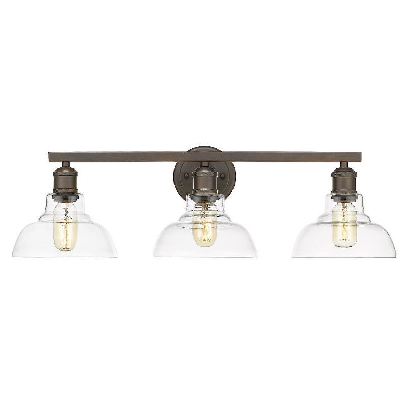 Bronze Dimmable 3-Light Industrial Bath Vanity Fixture