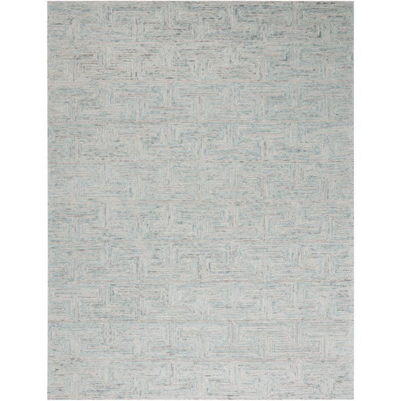Gray Hand-Tufted Wool 8' x 10' Area Rug
