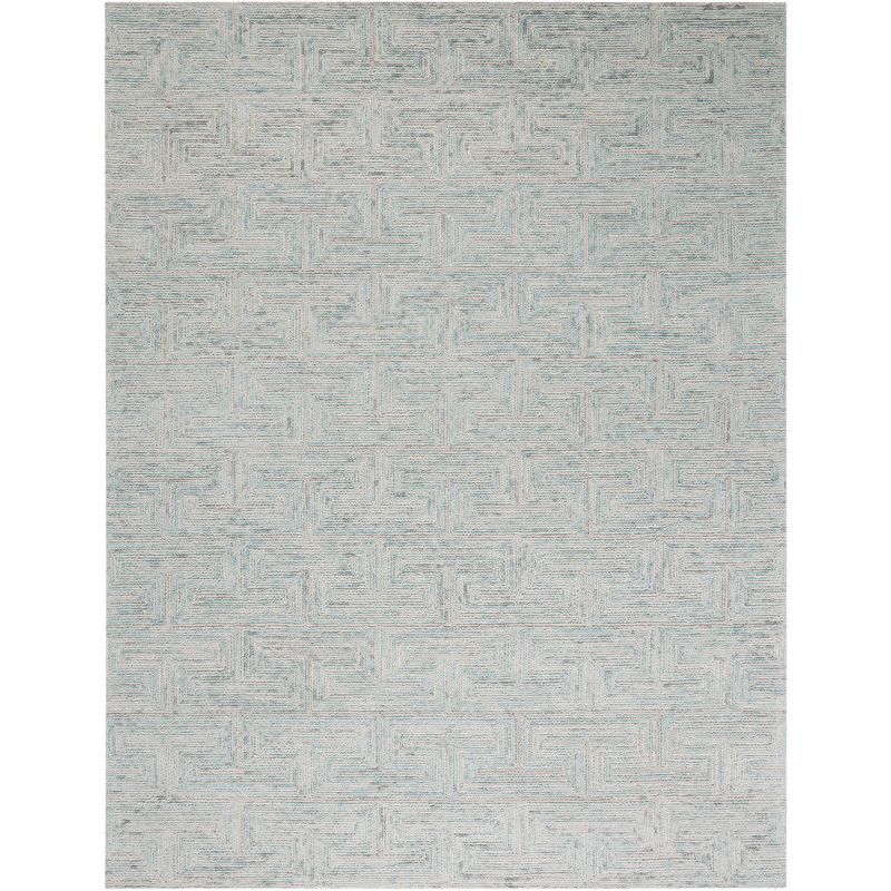 Gray Hand-Tufted Wool 8' x 10' Area Rug