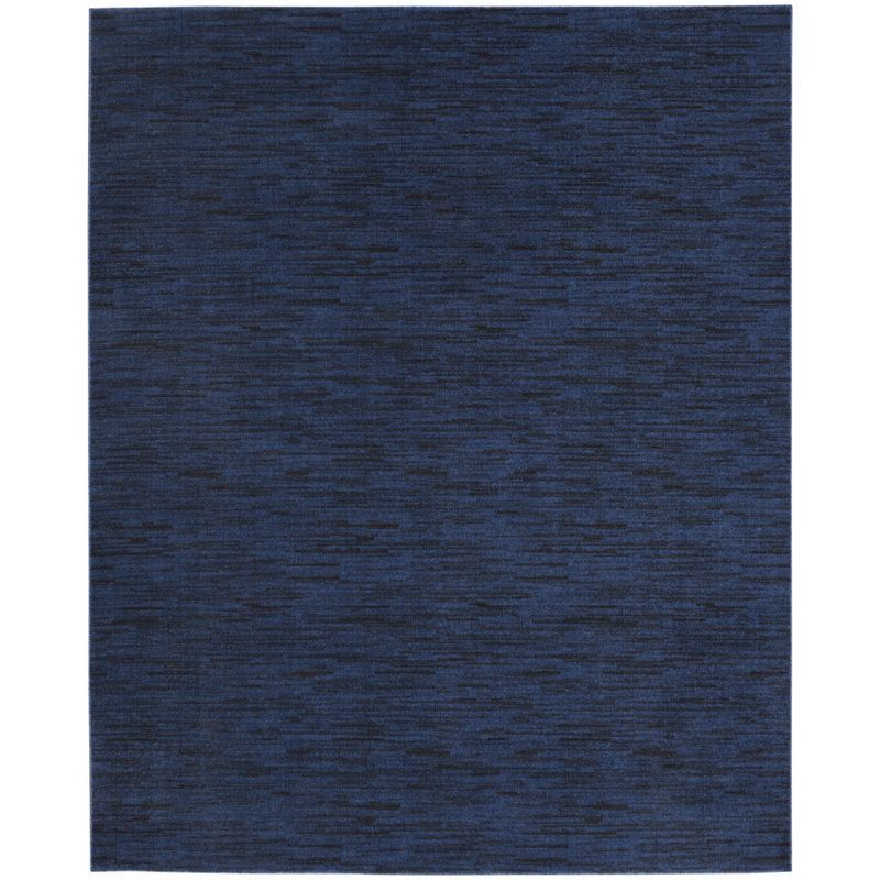 Midnight Blue Synthetic 10' x 14' Easy-Care Area Rug