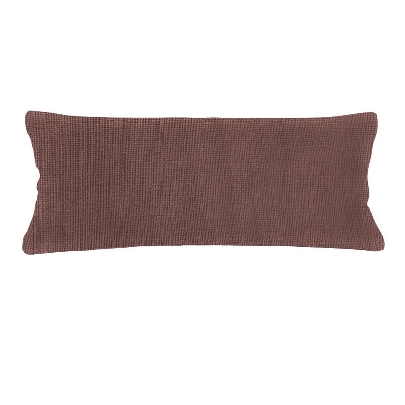 Chestnut Brown Linen Body Pillow with Down Alternative Insert