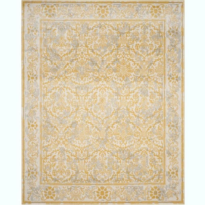 Ivory Gold 8' x 10' Reversible Hand-Knotted Area Rug