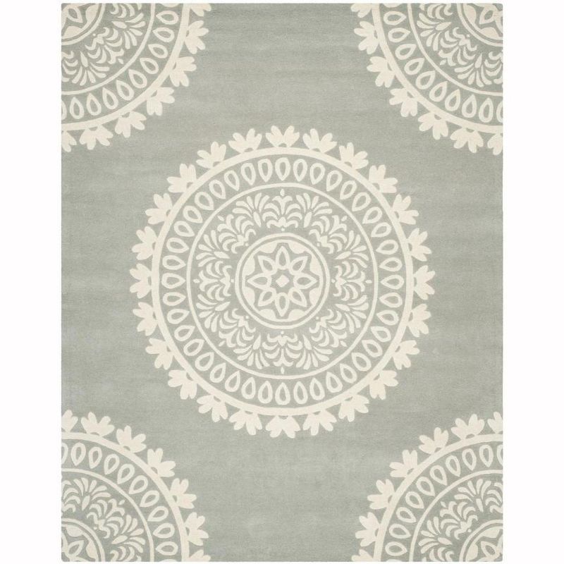 Bella Gray and Ivory Hand-Tufted Wool Area Rug